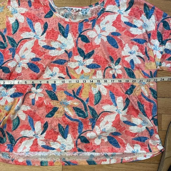 Tribal Jeans Floral Multicolor Women's 3/4 Sleeve Top M - Picture 5 of 6